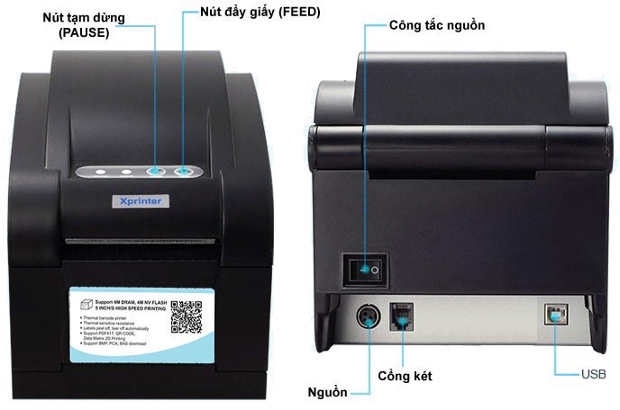 Mô tả Máy in mã vạch XP-350B