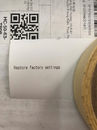 Chọn Restore Factory settings